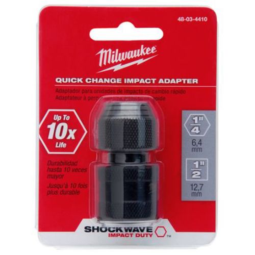 Adaptateur Milwaukee Shockwave carré 1/2'' vers 1/4'' photo du produit Secondaire 2 L