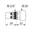 Cartouche temporisée TEMPOSTOP pour urinoir et lavabo - DELABIE - 743005 pas cher Secondaire 1 S