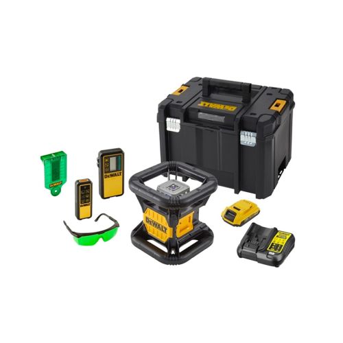 Niveau laser rotatif vert à double pente 18V + 1 batterie 2Ah + chargeur + coffret Tstak DEWALT DCE079D1G-QW photo du produit