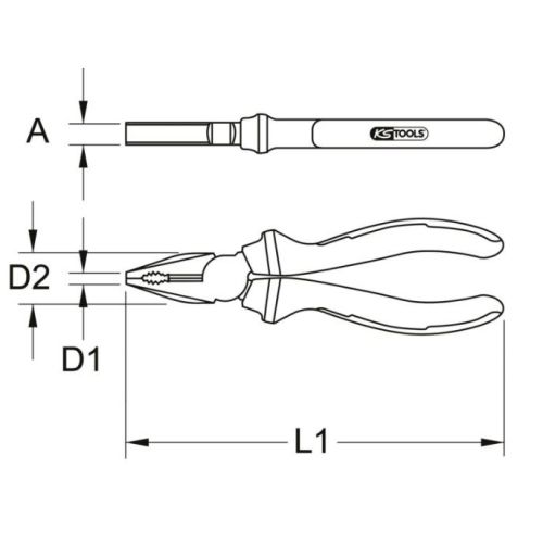Pince universelle ULTIMATE 190 mm KS TOOLS 922.8018 photo du produit Secondaire 1 L