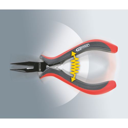 Pince électronique à bec demi-rond droit L 130 mm KS TOOLS 500.7021 photo du produit Secondaire 2 L