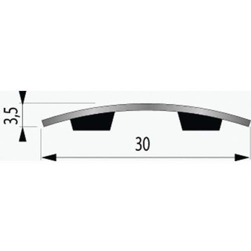 Seuil de porte auto-adhésif - multiniveaux - inox brillant DINAC