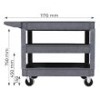 Servante d'atelier plastique 250 kg STOCKMAN UB253 photo du produit Secondaire 1 S