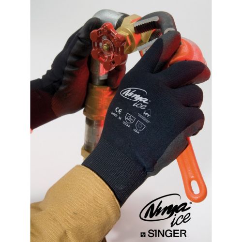 Gants de protection froid Ninja Ice enduit HPT noir T7 NI00 - SINGER - NI00-T7 pas cher Secondaire 4 L