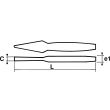 Bédane réaffûtable à profil constant 200mm avec clip FME - SAM OUTILLAGE - 4-200-A-FME pas cher Secondaire 1 S