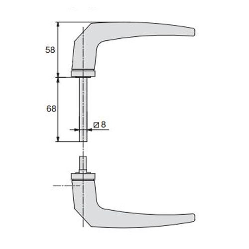 Ensemble b&eacute;quille sur plaque fouillot 8 mm entraxe 92 mm anodis&eacute; bronze STREMLER 1750.17.0 photo du produit Secondaire 2 L