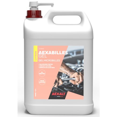 Aexabilles gel mains microbilles citron pompe+bidon de 4,5L - AEXALT - SA663 pas cher Principale L