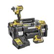 Pack de 3 outils 18 V (DCF887 + DCD796 + DCG405)  + 2 batteries 5 Ah + chargeur + coffret TSTAK DEWALT DCK384P2T-QW photo du produit Secondaire 3 S