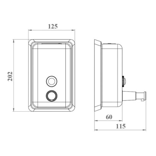 Distributeur de savon en inox poli avec poussoir - AKW - 23606 pas cher Secondaire 1 L