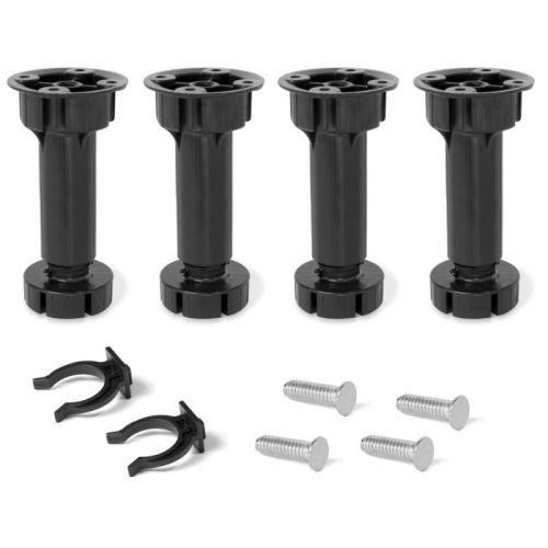 Kit de 4 pieds ABS hauteur 150mm avec 4 vis et 2 clips réglage 148-165mm - EMUCA - 3999417 pas cher