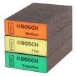 Kit 3 éponges pavé Expert 3 grains - BOSCH - 2608901175 pas cher