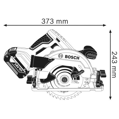 Scie circulaire 18V GKS 18V-57 G Professional + 2 batteries 4Ah + chargeur rapide + coffret L-BOXX - BOSCH - 06016A2106 pas cher Secondaire 2 L