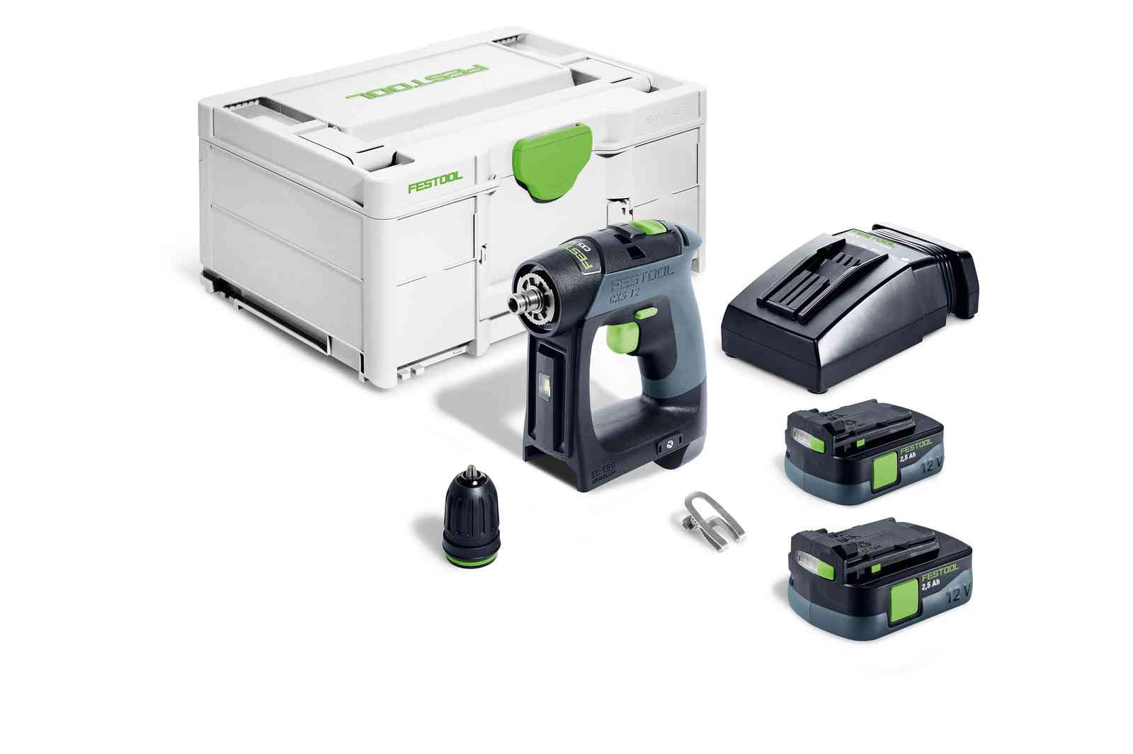 Perceuse-visseuse 10,8V CXS 12 2,5-Plus + 2 batteries 2,5Ah + chargeur + coffret SYSTAINER SYS3 M 187 - FESTOOL - 576864