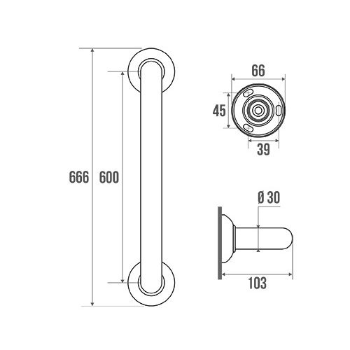 Barre droite Pellet Soft 600 mm photo du produit Secondaire 1 L