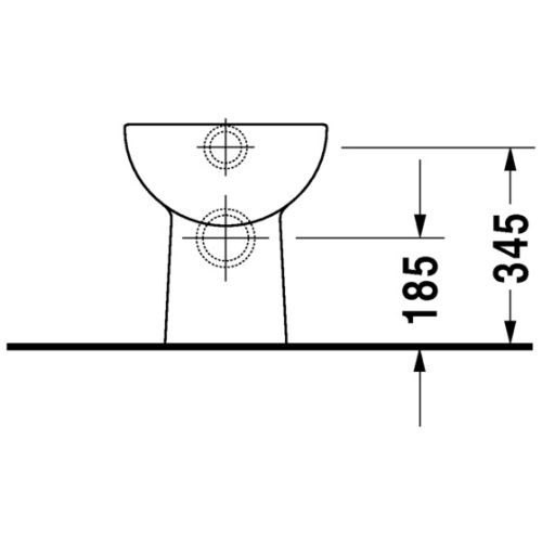 Cuvette WC sur pied sortie horizontale D-CODE 48cm - DURAVIT - 2108090000 pas cher Secondaire 3 L