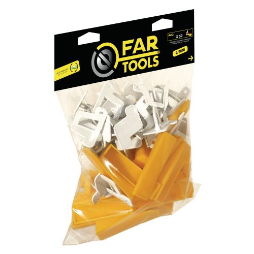 Croisillons auto-nivelants largeur 2 mm 50 pièces FARTOOLS 113895 photo du produit Secondaire 1 L