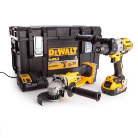Pack de 2 outils 18V DEWALT Perceuse DCD996 + Meuleuse DCG412 + 2 batteries 5 Ah + chargeur en coffret T-STAK - DCK278-QW pas cher Principale M