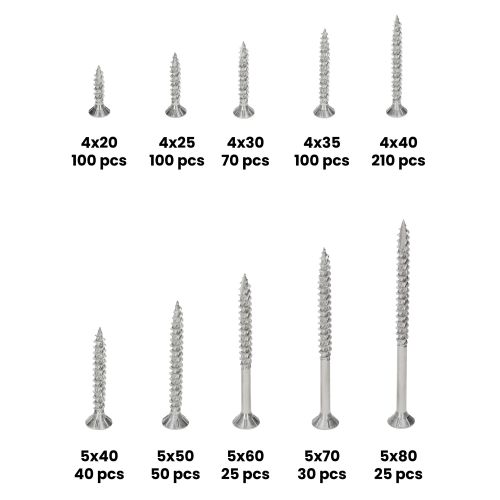 Vis à bois agglomérés tête fraisée Torx coffret de 750 ULTIMA GRAPPACK04 photo du produit Secondaire 5 L