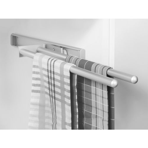 Porte-serviettes extensible 2 bras aluminium anodis&eacute; mat 439mm - EMUCA - 7054362 pas cher Secondaire 2 L