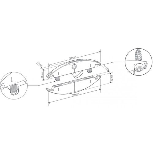 Élément d’assemblage démontable Clamex S-20 pour rainure de 4mm 80 paires + vis - LAMELLO - 145244 pas cher Secondaire 1 L