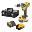 Perceuse-visseuse à percussion Brushless XR 18 V + 2 batteries 5 Ah + chargeur + coffret Tstak DEWALT DCD797P2 photo du produit