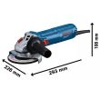 Meuleuse d'angle 1200 W GWS 12-125 Professional 125 mm en carton BOSCH 06013A6101 photo du produit Secondaire 2 S