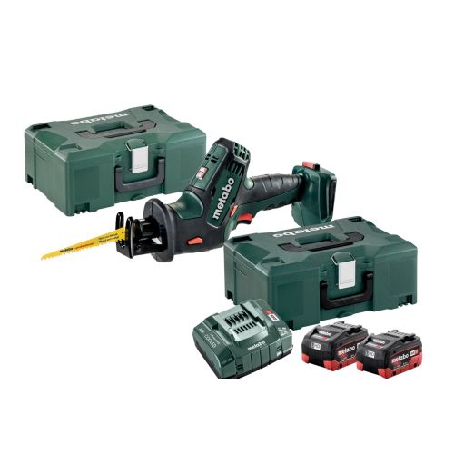 Scie sabre 18V SSE 18 LTX + 2 batteries 5.5 Ah + chargeur en coffret MetaLoc METABO 602266660 photo du produit