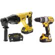 Pack de 2 outils 18V (DCD996/DCH133) + 2 batteries 5 Ah + chargeur en coffret TSTAK DEWALT photo du produit