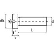 Vis à métaux tête cylindrique fendue A4 DIN 84 10X40 boîte de 50 - ACTON - 6421010X40 pas cher Secondaire 3 S