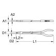 Pince demi-ronde à double articulation L 340 mm KS TOOLS 500.7161 photo du produit Secondaire 1 S