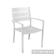 Fauteuil de jardin empilable en aluminium Hawaï gris clair - 224769 pas cher