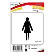 Plaque adh&eacute;sive ''Femme'' 10x10cm - NOVAP - 4230726 pas cher