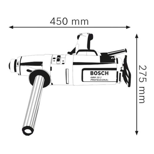 Perceuse de charpente 1150W GBM 23-2 E - BOSCH - 0601121603 pas cher Secondaire 1 L