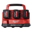 Chargeur 18 V M18 PC6 6 ports en boîte en carton MILWAUKEE 4932480162 photo du produit Secondaire 2 S