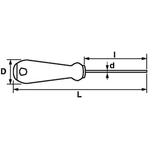 Tournevis bi matière resistorx N°10 l 80mm - SAM OUTILLAGE - TA-10R80 pas cher Secondaire 1 L