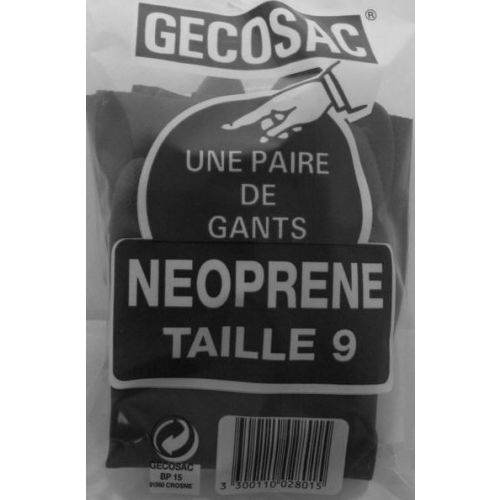 Paire de gants néoprène noir T9 - GECOSAC - 2801 pas cher Principale L