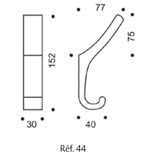 Porte chapeau 44 argent - VACHETTE - 010025 pas cher Secondaire 1 L