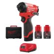 Visseuse à chocs compacte hexagonal 1/4'' 12 V M12 FID2-202X + 2 batteries 2 Ah + chargeur + HD BOX MILWAUKEE 4933479877 photo du produit