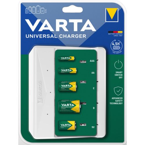 Chargeur universel 4,5h pour AAA/AA/C/D/9V - VARTA - 57658 pas cher Secondaire 2 L