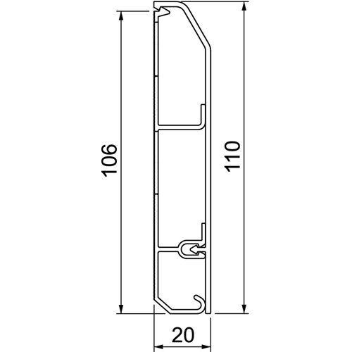 Plinthe SL 20110 blanc - OBO BETTERMANN - 6132207 pas cher Secondaire 3 L