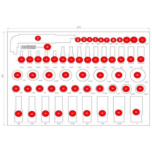 Module de douilles en pouces 1/4 '' - 1/2 '' 62 pièces KS TOOLS 712.1010 photo du produit Secondaire 1 L