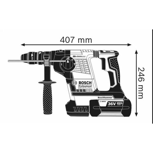 Perforateur burineur 36V SDS Plus GBH 36 VF-LI Plus + 2 batteries 6Ah + chargeur + coffret L-BOXX - BOSCH - 061190700B pas cher Secondaire 4 L