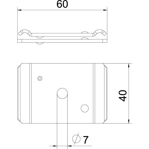 Suspension centrale pour chemin de c&acirc;bles en treillis FS - OBO BETTERMANN - 6015220 pas cher Secondaire 1 L