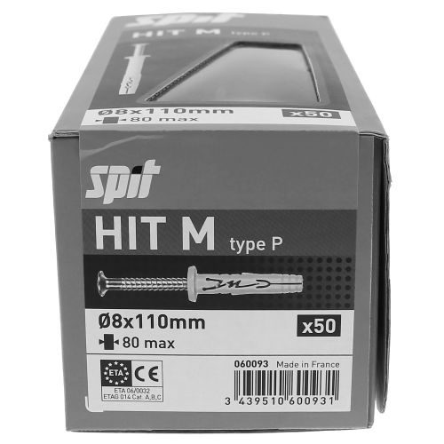 Cheville &agrave; frapper HIT M 6x30 bidon de 1000 - SPIT - 055704 pas cher Secondaire 20 L