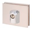 Serrure basse en applique double entrée pour porte glace inox poli HERACLES NM6041100H photo du produit