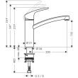 Mitigeur évier FOCUS M41 cartoucge Eco C3 chromé - HANSGROHE - 31816000 pas cher Secondaire 1 S