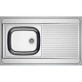 Evier monocuve inox MAN711-1000 avec &eacute;gouttoir 1000x600cm &agrave; poser - FRANKE - 013939 pas cher Principale M