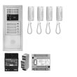 Pack audio 4 postes complet blanc - AIPHONE - 200375 pas cher