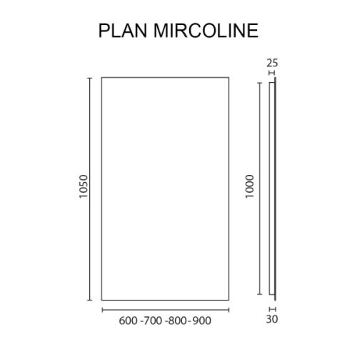 Miroir salle de bain MICROLINE rectangulaire 60x105cm - CUISIBANE - ECS01_60BL pas cher Secondaire 5 L