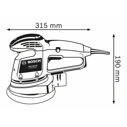 Ponceuse excentrique 340 W GEX 34-150 en boîte carton BOSCH 0601372800 photo du produit Secondaire 2 L